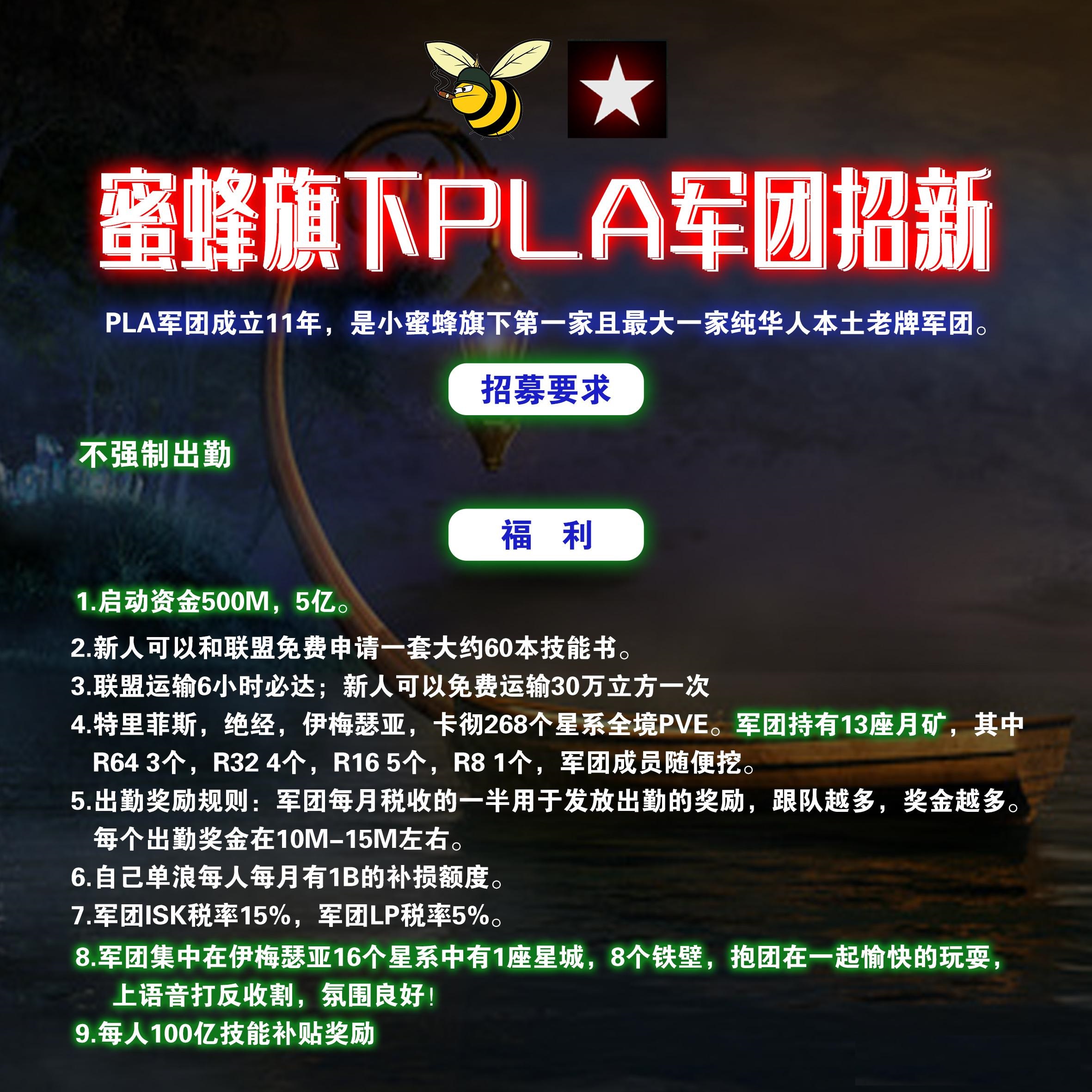 【EVE】「欧服」蜜蜂联盟 华人PLA军团招新